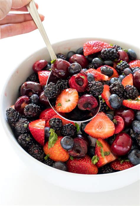 Berry Fruit Salad With Honey Lime Dressing Recipe Berry Fruit Salad