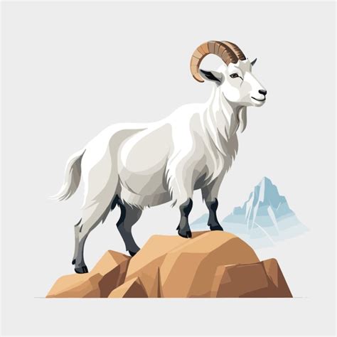 Premium Vector Mountain Goat Vector