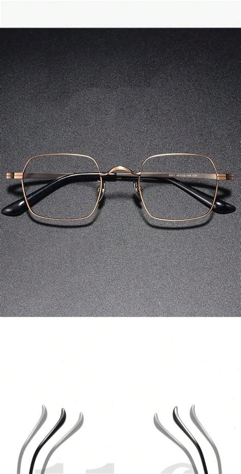 Monture De Lunettes En Titane Pur Ultra L G Re Et R Tro Pour Homme