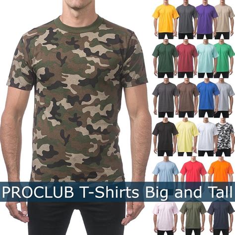 Details About Proclub Mens T Shirts Heavy Big And Tall Tee Hip Hop Short Sleeve Xl 5xl Plain