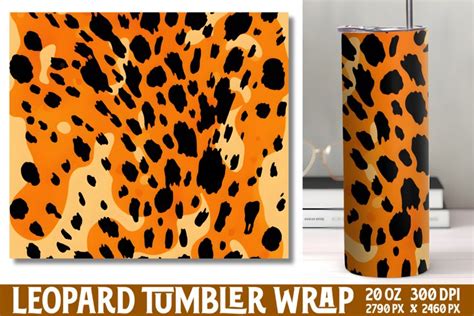 Leopard Print Tumbler Wrap Sublimation