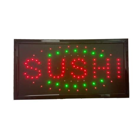 Placa De Led Letreiro Sinaliza O Luminoso Sushi V Preto Games