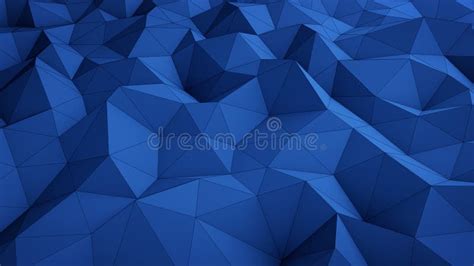 Blue Low Poly Connection Structure D Rendering Stock Illustration