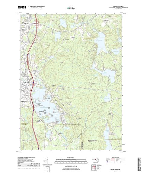 Oxford Massachusetts 2018 Usgs Old Topo Map Reprint 7x7 Ma Quad