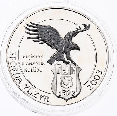 2003 20 000 000 Lira Beşiktaş Jimnastik Kulübü Sporda 100 Yıl Gümüş