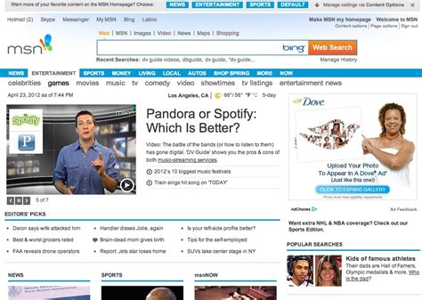 Homepage Msn