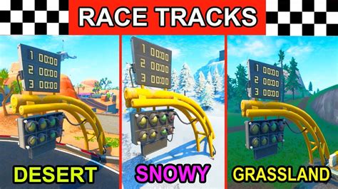 Fortnite Complete A Lap Of The Desert Snowy Greenland Race Track Guide Week 5 Challenge