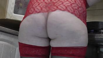 MILF Hot Frina Continues Her Naked Cooking In Erotic Kitchen In Transparent Peignoir No Panties