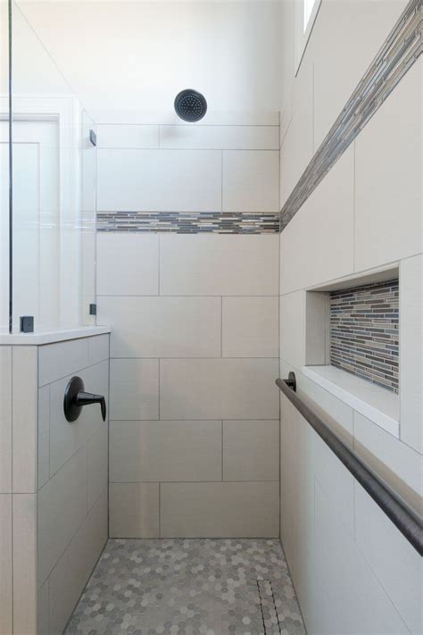 Accessible Shower For Aging In Place In 2021 Large Tile Bathroom