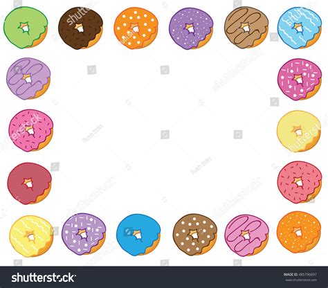 3,159 Donut border vector Images, Stock Photos & Vectors | Shutterstock