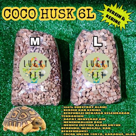 Jual COCO HUSK COCOHUSK 6L SABUT KELAPA ALAS KANDANG TORTO KURA KURA