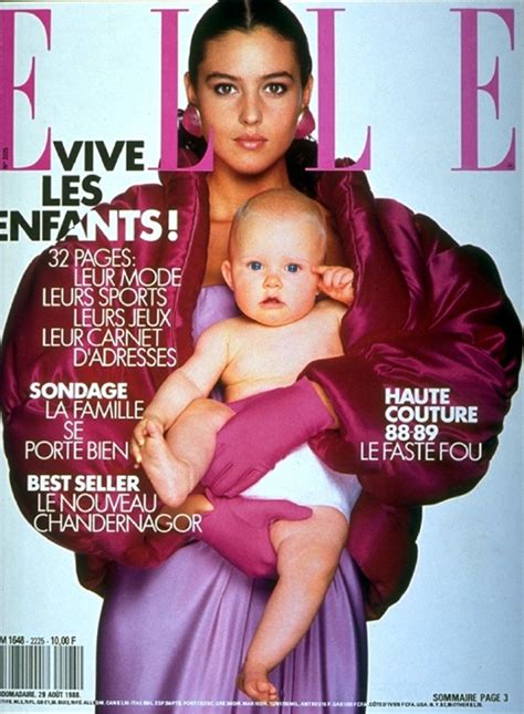 Monica Bellucci Elle 1988 Cover Girl Pinterest