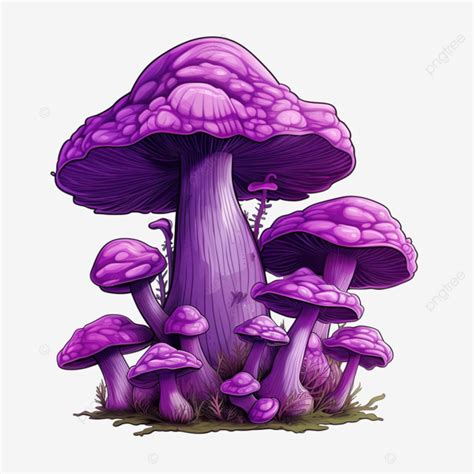 Purple Mushroom Cluster Png Illustration Mushrooms Purple Png Png