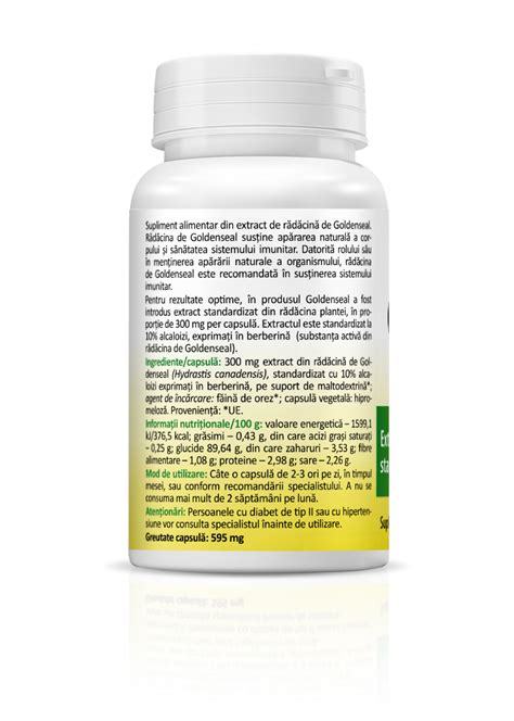 Goldenseal, 10% berberină, 60 capsule - de la ZENYTH
