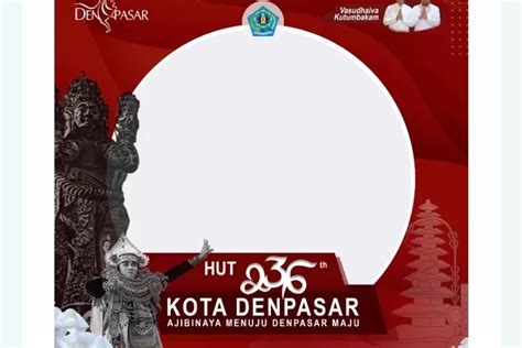 Gratis Link Twibbon Hut Kota Denpasar 2024 Dengan Desain Keren Cocok