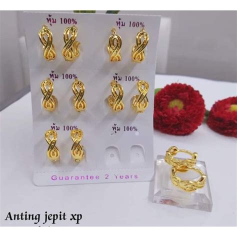 Jual Anting Jepit Lapis Emas K Satuan Shopee Indonesia