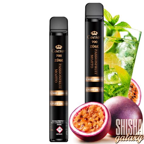 Caesar Vape Passionfruit Mojito 700 Züge Nikotin 20 mg Shisha