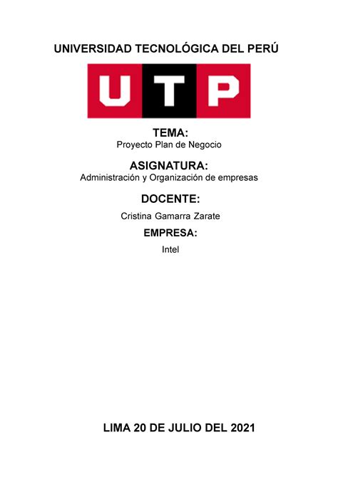 Trabajo Final Administracion Y Organisacion De Empresas Utp