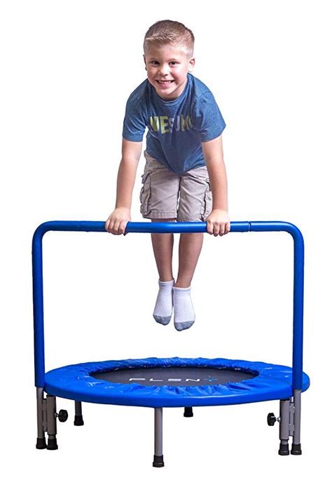 PLENY 36-Inch Boys Indoor Trampoline with Handle, Safe Trampoline for ...