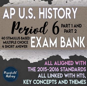 AP US History Period 6 Stimulus Based Multiple Choice Test Bank BUNDLE