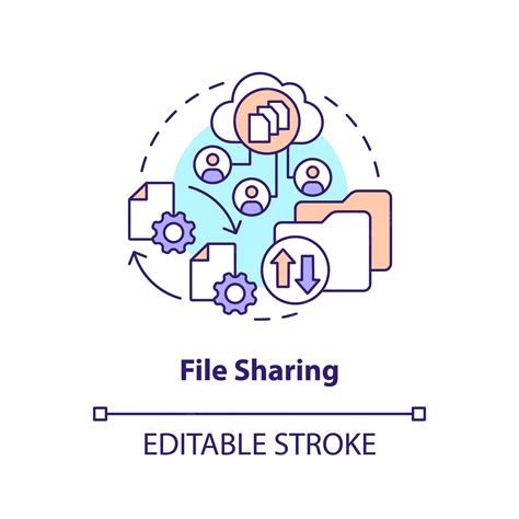 Premium Vector File Sharing Concept Icon