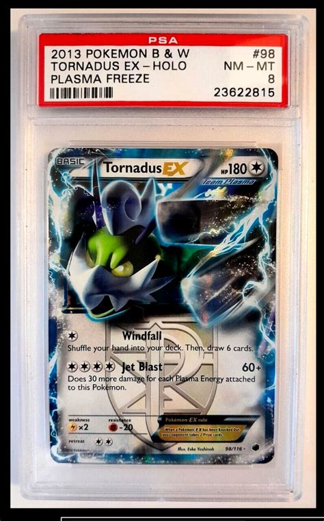 Pokemon Black White Plasma Freeze Tornadus EX Holo 98 PSA 8 EBay