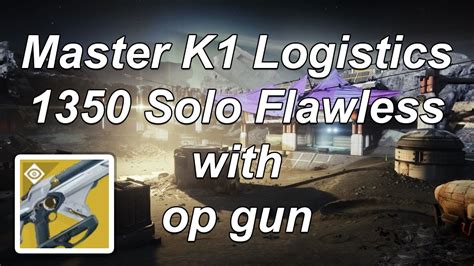 K Logistics Solo Flawless Master Lost Sector Destiny S Youtube