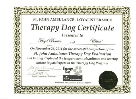 Fresh Service Dog Certificate Template | Certificate templates, Free ...