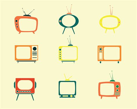 Retro TV Vector Set 11776435 Vector Art at Vecteezy