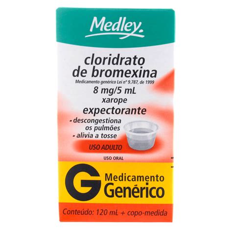 Para Que Serve O Cloridrato De Bromexina - Cloridrato de Bromexina 8mg/5ml Medley Xarope com 120ml | Droga Raia