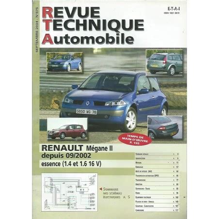 Revue Technique Megane Scenic De Renault