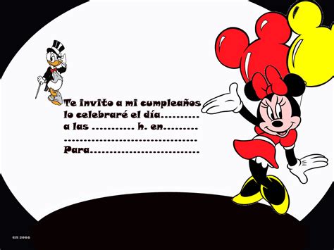 Mimi mouse Disney invitaciónes de cumpleaños Imagui