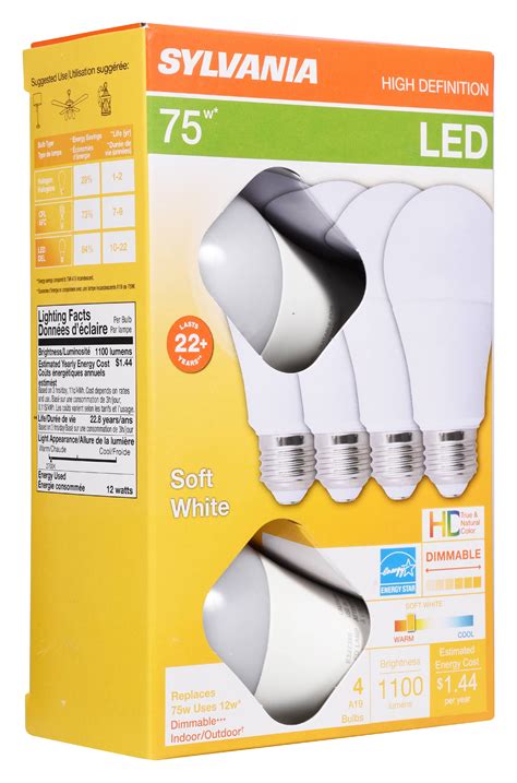 Sylvania W Equivalent A Led Light Bulb High Cri Dimmable Soft