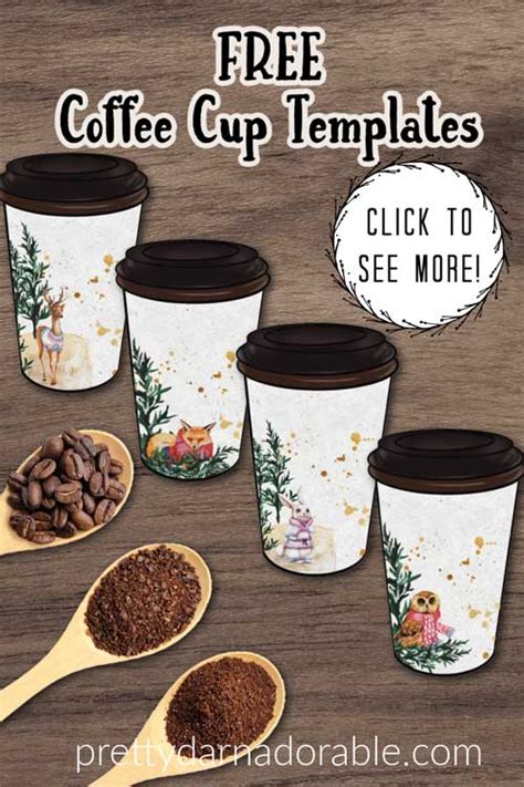 Free Printable Coffee Cup Template Winter - Pretty Darn Adorable