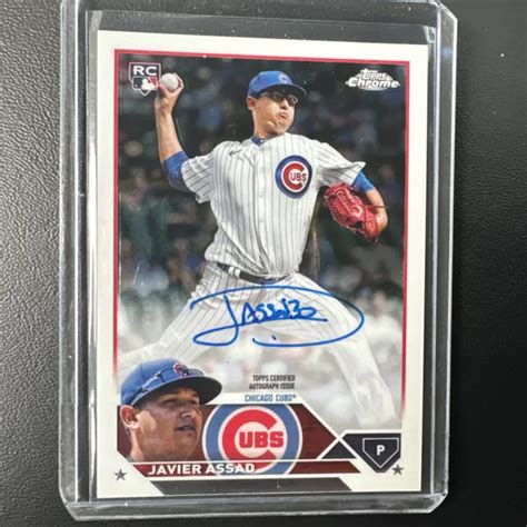 MISE À JOUR Topps Chrome 2023 Javier Assad RA JA recrue signée RC Cubs