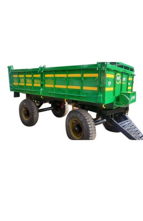 Mild Steel Wheel Hydraulic Tractor Trolley For Agriculture At Rs