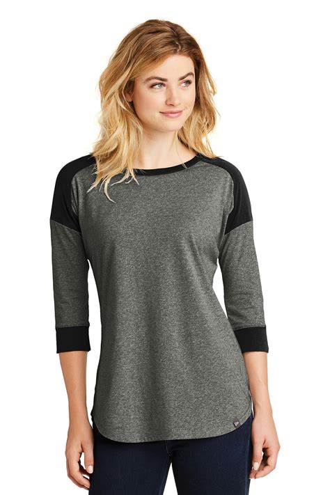 New Era® Ladies Heritage Blend 3 4 Sleeve Baseball Raglan Tee T Shirts Sanmar Raglan