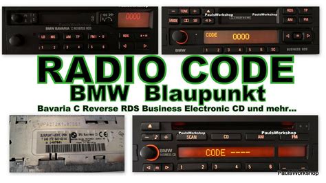 Original Radio Code 24H BMW Bavaria C Reverse RDS Business CD KEY