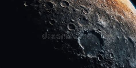 Moon Surface with Craters and Space Background. Universe Beauty Stock Illustration ...