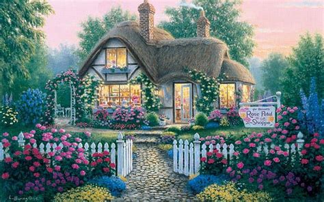 Flower Hill Cottage Wallpapers - Wallpaper Cave