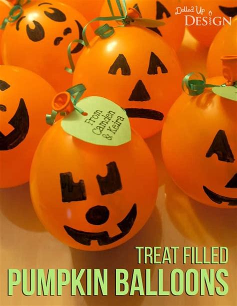 Treat Filled Pumpkin Balloons Moms And Munchkins