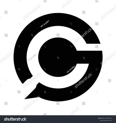 Creative Logo Letter G Negative Space Stock Vector Royalty Free