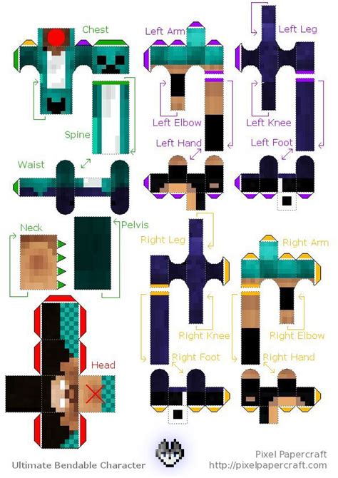 Bendable Herobrine Papercraft Minecraft Para Armar Plantillas Sexiz Pix