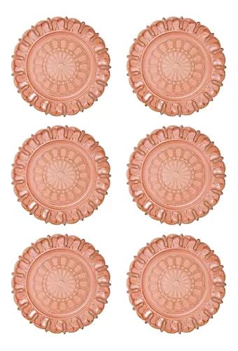 Set Platos Base Matt Nude Brown Diseño En Orilla cm Envío gratis