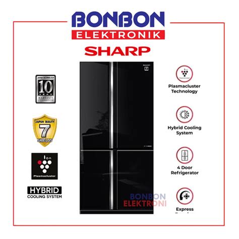 Jual Sharp Kulkas Side By Side Pintu Sj If Pg Bk Sjif Pgbk