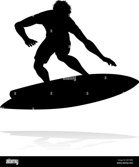 Silhouetted Surfers Stock Vector Images Alamy