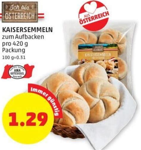 Kaisersemmeln Zum Aufbacken Pro 420 G Packung Angebot Bei Penny