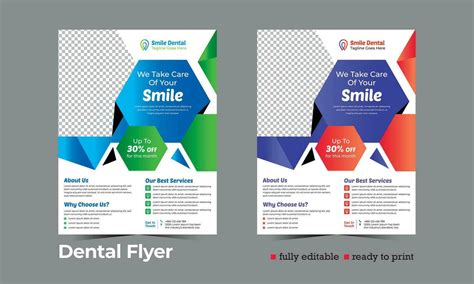 Dental Dentist Clinic Flyer Poster Banner Template 27625478 Vector Art