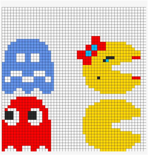 Pac Man Ghost Perler Bead Pattern Bead Sprite Pixel Art Pac Off