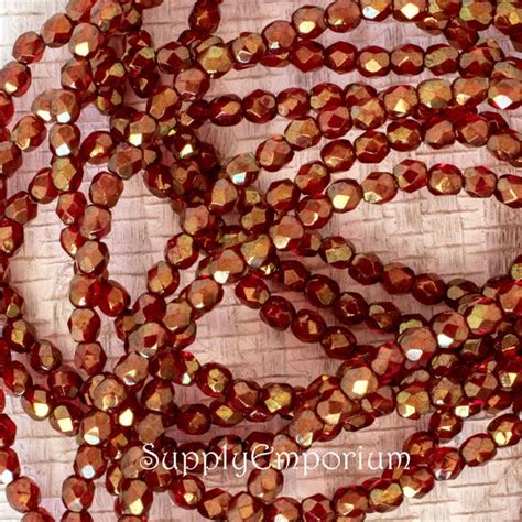 Fire Polished Beads Etsy